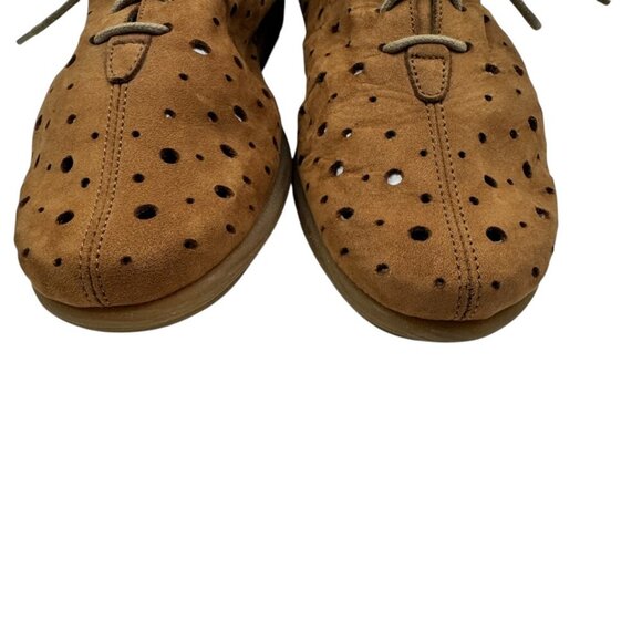 The FLEXX Suede Run Crazy Brown Perforated Wedge Comfort Shoes Women's Size 6.5 - Picture 6 of 11